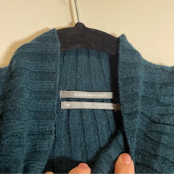By Anthropologie Welford Tunic Sweater XS Dark Turquoise - Picture 8 of 10